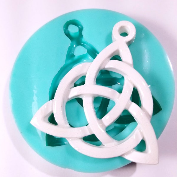 Triquetra Shiny Resin Mold for Jewelry Craft  Celtic Knot Trinity Knot Silicone Silicon Molds For Resin Casting Mold Mould resinqueen