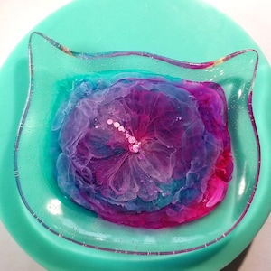 Kitty Cat Tray Resin Mold Trinket Dish Silicone Crafting Coin Dish Molds Trinket Dish Mould Soap Dish Key Tray Jewelry Trinket Box Silicon