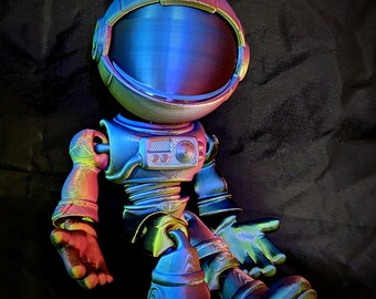 Starlight Steve the Flexible Fidget Toy - Articulated Spaceman with Rainbow Color - Rainbow Astronaut