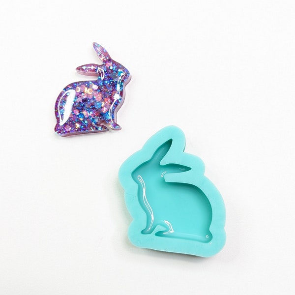 Glossy Bunny Rabbit Resin Mold - Domed Finish Animal Crafting Silicone Mold For Resin by Resin Queen Shop