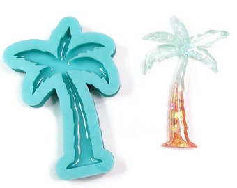 Glänzende Palme Harzform - Gewölbte Strand Palme Silikonform für Harz von Resin Queen Shop