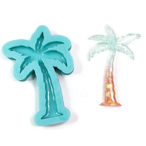 Glossy Palm Tree Resin Mold - Domed Finish Beach Palm Tree Silicone Mold For Resin by Resin Queen Shop