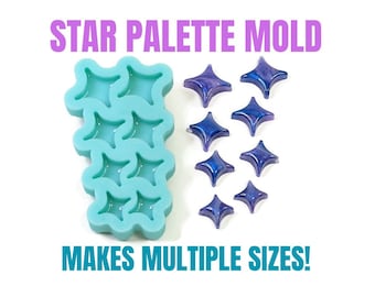 Shiny Stars Palette Mold - Make your own Sparkles - Silicone Mold for Resin, Epoxy, Wax and More!