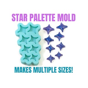 Shiny Stars Palette Mold - Make your own Sparkles - Silicone Mold for Resin, Epoxy, Wax and More!