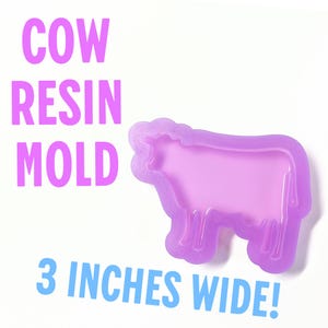 Cow Resin Mold - Unique Resin Mold, Farm Animal Molds, Silicone Resin Molds for Keychains and Display Pieces