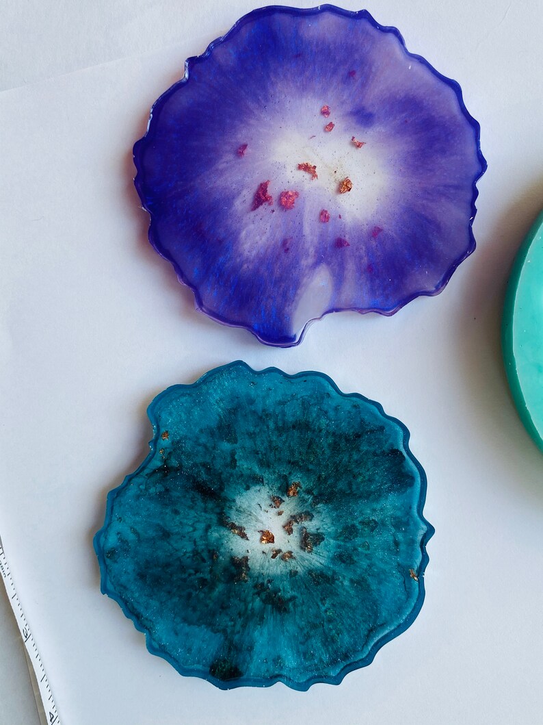 Freeform Geode Coaster Resin Mold Agate Mold Edge Crystal Etsy