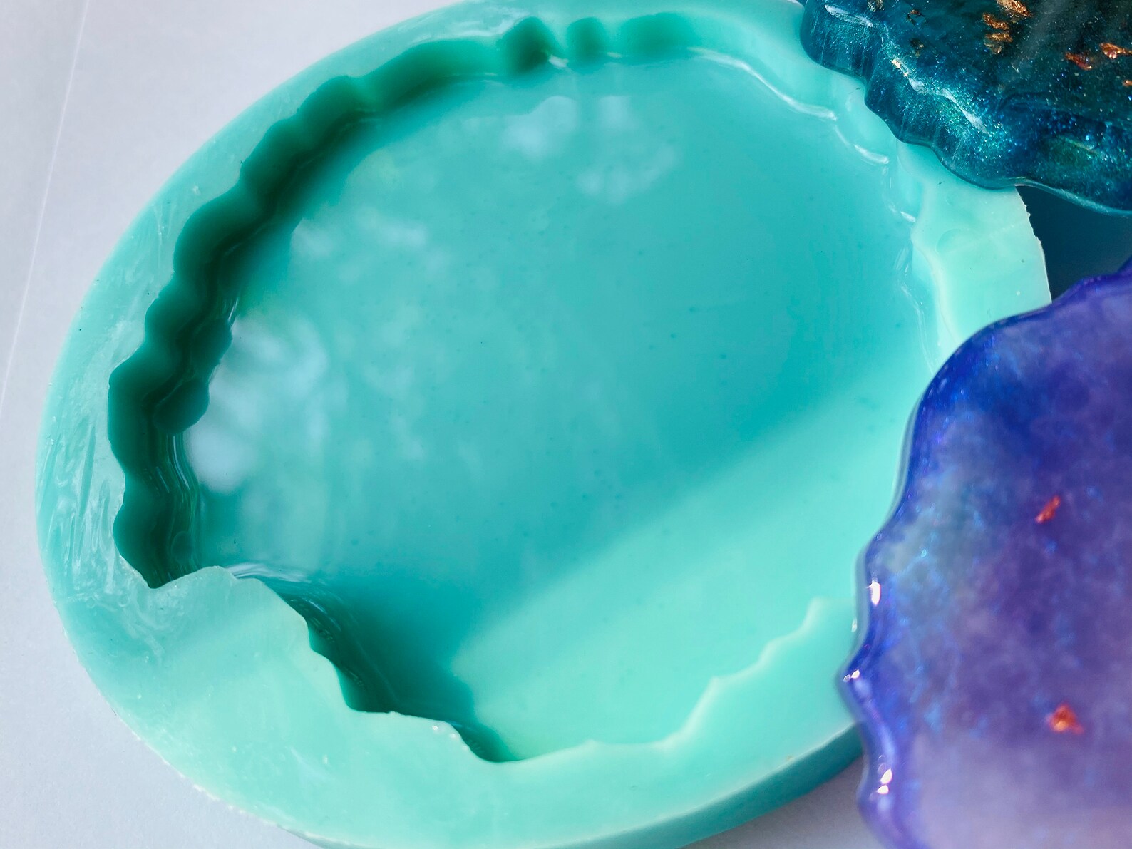 Freeform Geode Coaster Resin Mold Agate Mold Edge Crystal Etsy
