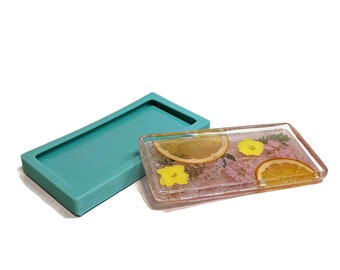 Glossy Rectangle Tray Mold - Works Great with Resin, Gypsum, Wax, and More - Made from Premium Platinum Silicone by Resin Queen Shop