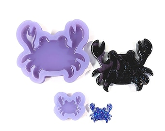 Crab Resin Molds - Large and Small Sizes - Unique Sea Life Silicone Mold by Resin Queen Shop