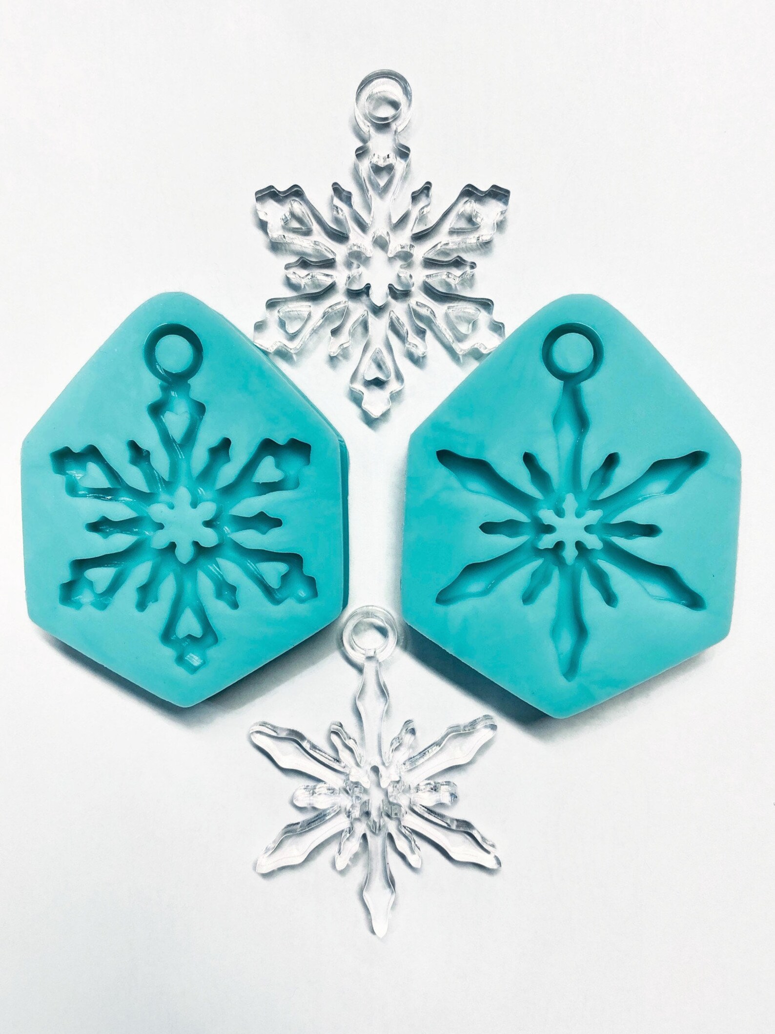 Christmas Snowflake Ornament Resin Mold Shiny Snow Flake Mold Etsy