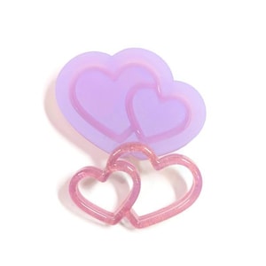Glossy Double Hearts Resin Mold - Domed Finish Love Silicone Mold For Resin by Resin Queen Shop