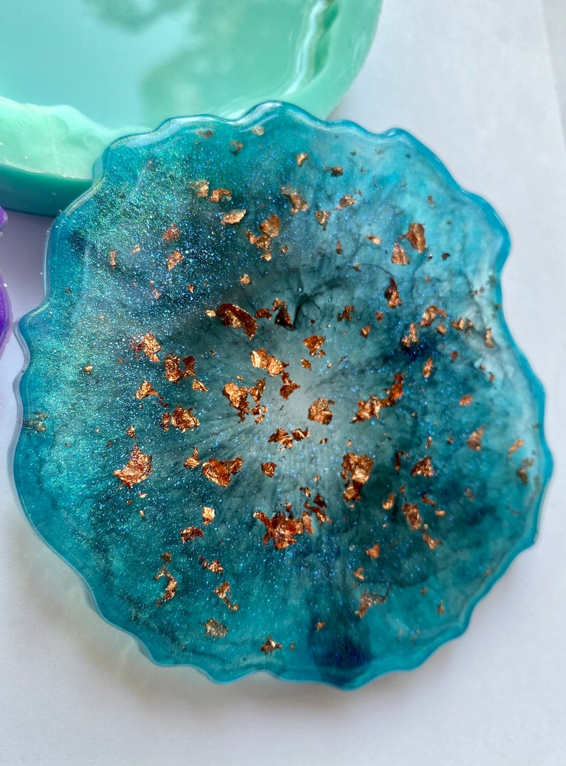 Freeform Geode Coaster Resin Mold Agate Mold Edge Crystal Etsy