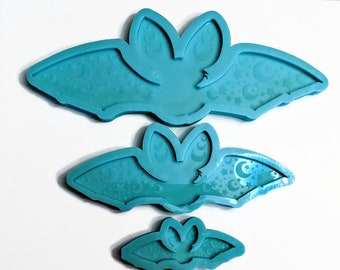 Bat Resin Mold Night Sky Lunar Space Galaxy Resin Mold Spooky Silicone Mold for Resin Silicon Molds Casting Mould ResinQueen Resinqueenshop