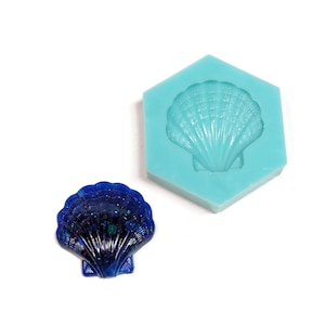 Mini 3D Shell Resin Mold - Magnet and Wax Melt Mold - Engraved Mould for Epoxy Resin by ResinQueenShop
