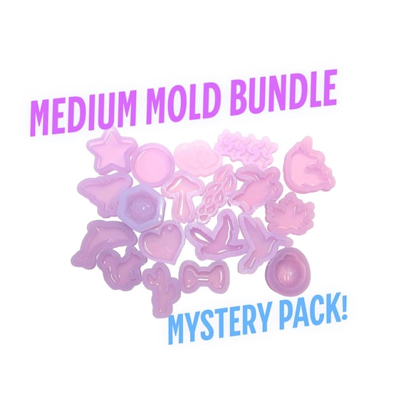 Medium Mold Mystery Packs! Resin Mold Bundle, Polymer Clay Molds, Mini Resin Molds, Silicone Mold Pack, UV Resin Molds, Resin Silicon Mold