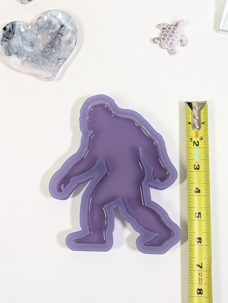 Bigfoot Harzform - gewölbte Abschlusssilikonform für Harz - Sasquatchform Large - 6 inches
