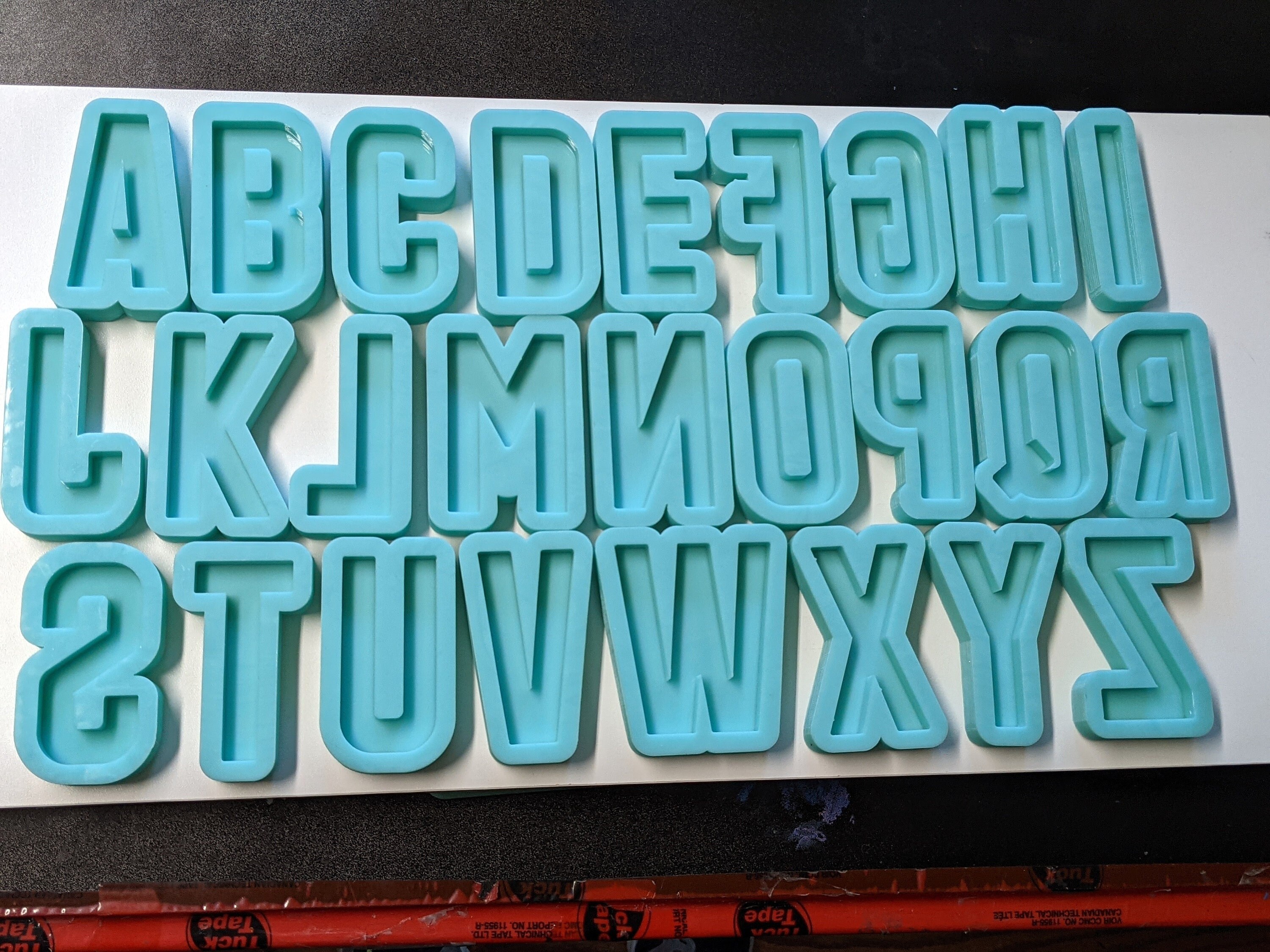 Alphabet Letter Molds Alphabet Mold for Resin Wax and Gypsum Etsy