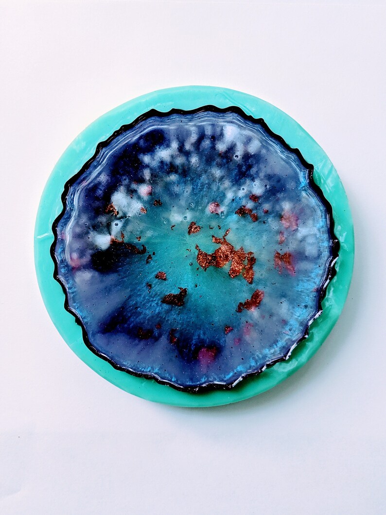 NEW Geode Coaster Agate Resin Mold Rough Edge Crystal Geode Etsy