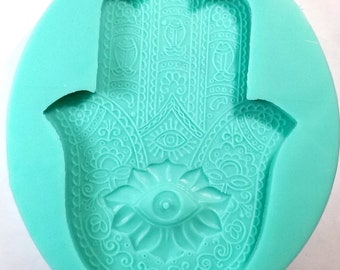 Hamsa Hand Incense Holder Coaster Silicone Mold Hand of God Hand of Fatima Hamesh Chamsa Khamsa Mould Silicon resinqueenshop resin queen