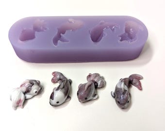 Koi Fish Palette Resin Mold - Works Great with Resin, Gypsum, Wax, and More - Made from Premium Platinum Silicone by Resin Queen Shop