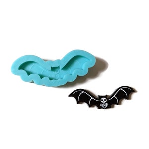 Cute Bat Skeleton Resin Mold - Magnet and Wax Melt Mold - Cute Magnet Silicone Mold - Engraved Mould for Epoxy or UV Resin by ResinQueenShop