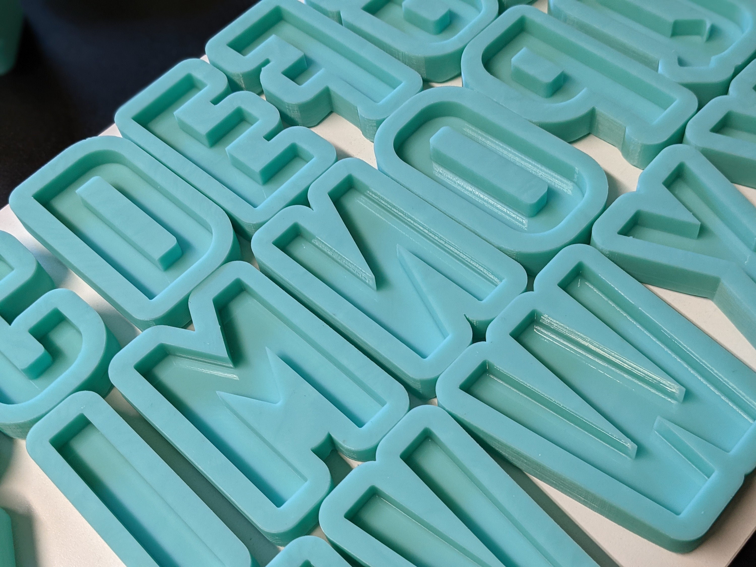 Alphabet Letter Molds Alphabet Mold for Resin Wax and Gypsum Etsy