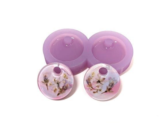 Circle Earrings Resin Mold - Domed Finish Silicone Mold For Resin and More by Resin Queen Shop