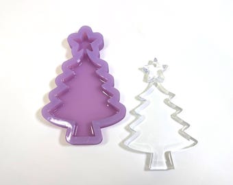 Standing Christmas Tree Mold - Works with Resin, Concrete, and More - Made with Platinum Silicone - Xmas Resin Mold