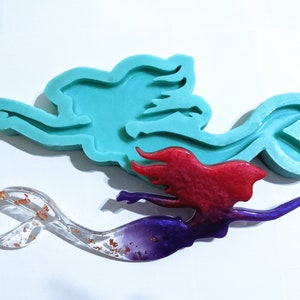 Large Mermaid Silicone Mold - Works Great with Resin, Gypsum, Wax, and More - Made from Premium Platinum Silicone by Resin Queen Shop