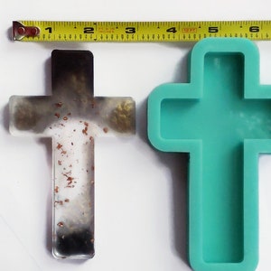 5" Cross Resin Mold Christian Cross - Works Great with Resin, Gypsum, Concrete, and More - Premium Platinum Silicone Mold by ResinQueenShop