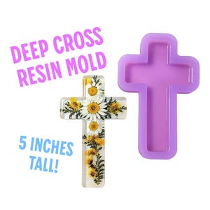 5" Cross Resin Mold! Christian Cross - Unique Silicone Mold that Works Great with Resin, Gypsum, Concrete, and More