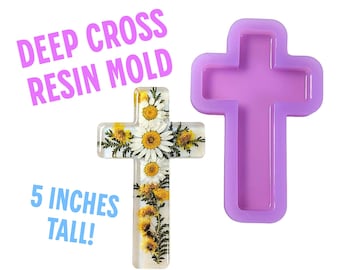 5&quot; Cross Resin Mold! Christian Cross - Unique Silicone Mold that Works Great with Resin, Gypsum, Concrete, and More
