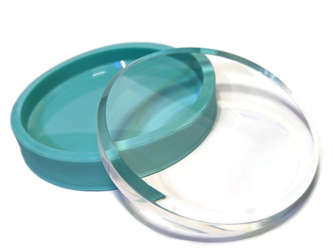 7 Inch Beveled Circle Silicone Mold for Resin Gypsum or Concrete Made