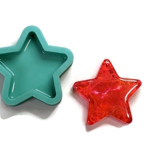 Rounded Star Silicone Mold - Domed Finish Straight out of the Mold! Made from Premium Platinum Silicone by Resin Queen Shop