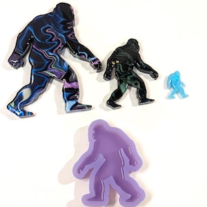 Bigfoot Harzform - gewölbte Abschlusssilikonform für Harz - Sasquatchform Bild 1