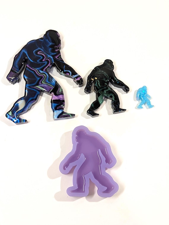 Bigfoot Resin Mold - Domed Finish Silicone Mold For Resin - Sasquatch Mold