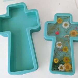 Large Cross Resin Mold for Floral Preservation, Floral Preservation Silicone Mold, Deep Resin Mold, Christian Cross Epoxy Resin Display Mold
