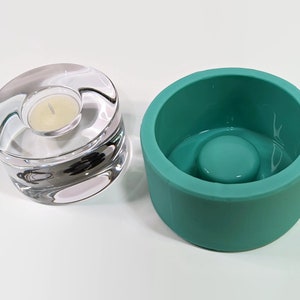 Deep Round Tealight Holder Resin Mold - Works Great with Resin, Gypsum, Concrete - Made from Premium Platinum Silicone by Resin Queen Shop