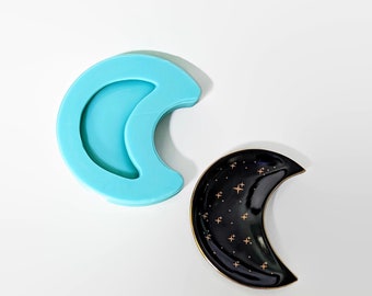 Crescent Moon Dish Resin Mold Tray Silicone Mold Resin Trinket Bowl Mould Soap Dish Tray Jewelry Trinket Box Resin Queen
