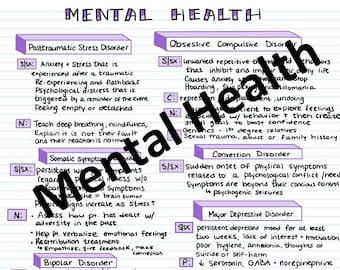 Mental Health Disorders and Pharmacology