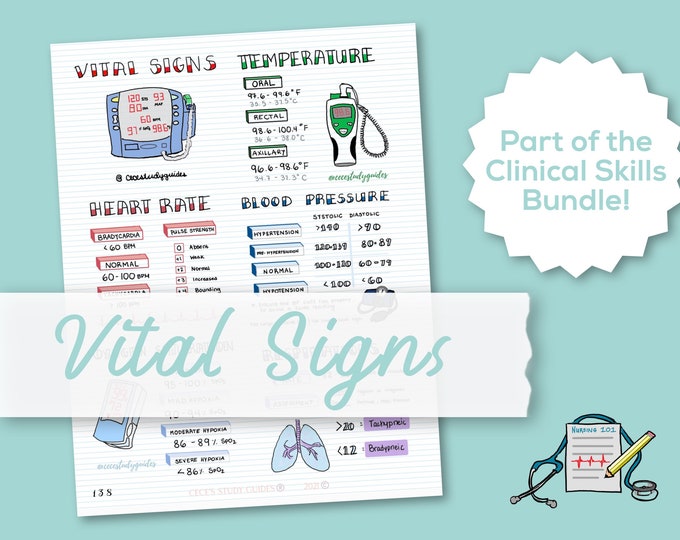 Vital Signs - Nursing Notes and Study Guides by Cece