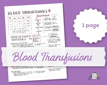 Blood Transfusions Study Guide