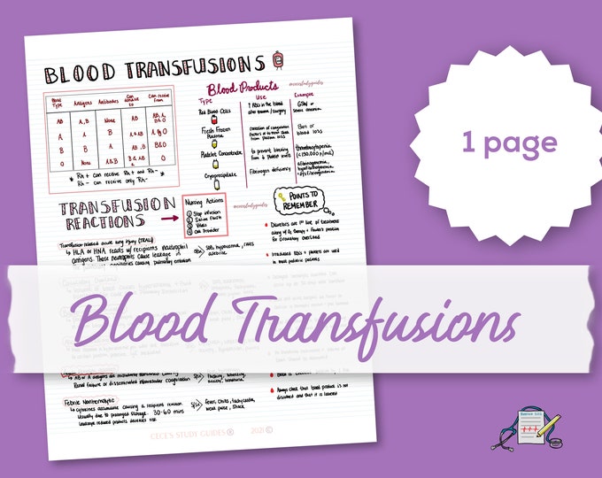 Blood Transfusions Study Guide