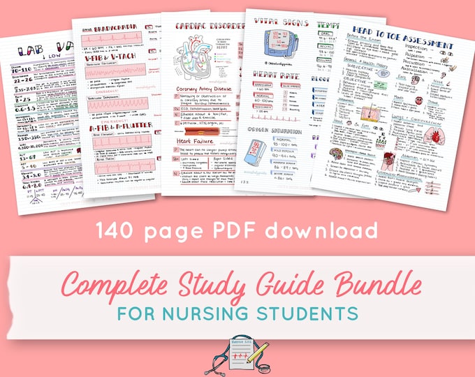 DIGITAL - Complete Study Guide Bundle for Nursing Students - Nursing Notes