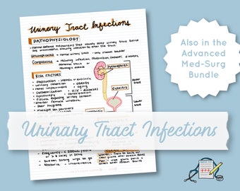 Urinary Tract Infections Nursing Study Guide, Med-Surg Cheat Sheet, Nursing Notes