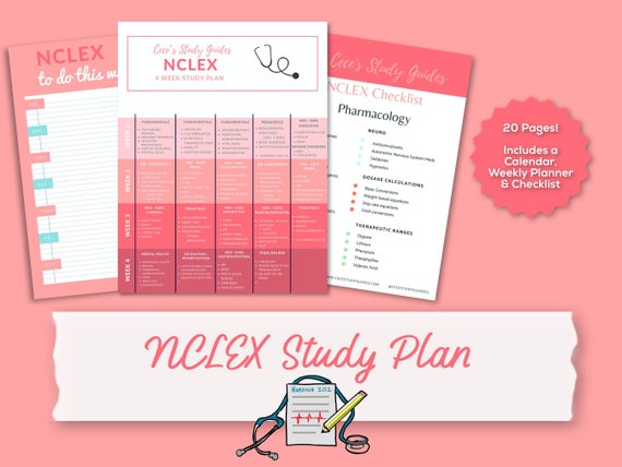 NCLEX Study Plan | 4, 6, 12 Week Prep Guide (PDF)