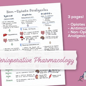 Perioperative Pharmacology - Analgesics, Anesthetics and Antimicrobials