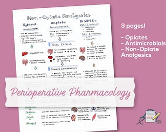 Perioperative Pharmacology - Analgesics, Anesthetics and Antimicrobials