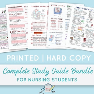 PRINTED | Complete Study Guide Bundle for Nursing Students™ - HARD COPY | Nursing School Notes | Med-Surg Fundamentals Maternity Peds Pharm