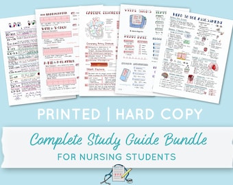 PRINTED | Complete Study Guide Bundle for Nursing Students™ - HARD COPY | Nursing School Notes | Med-Surg Fundamentals Maternity Peds Pharm